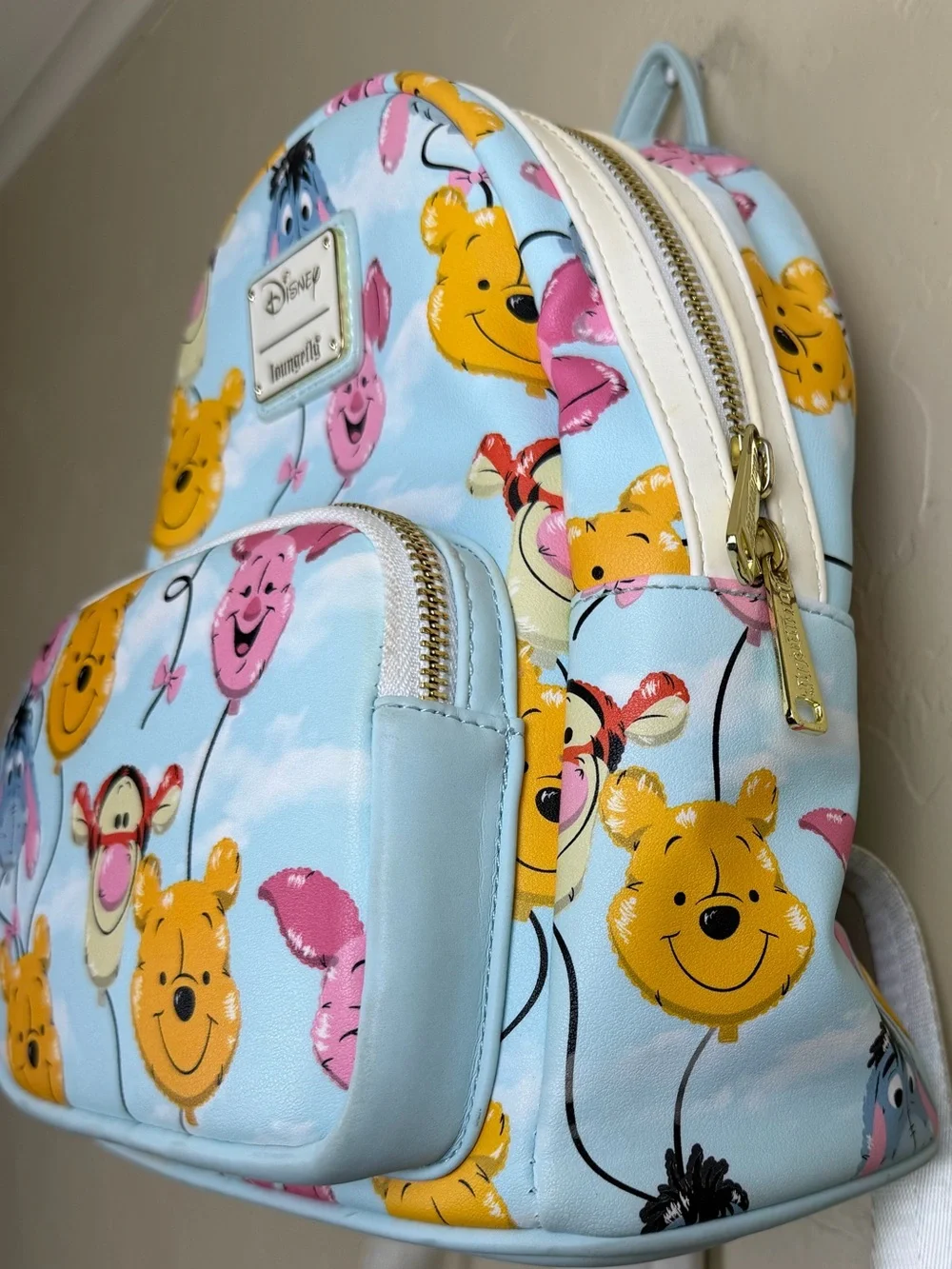Disney Loungefly Winnie the Pooh & Friends Mini Backpack Pastel Blue